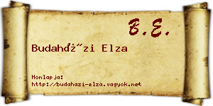 Budaházi Elza névjegykártya